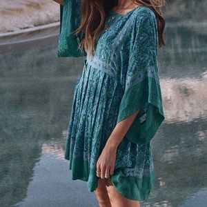 Spell and the Gypsy Collective Jewel Tunic dress in emerald (small)